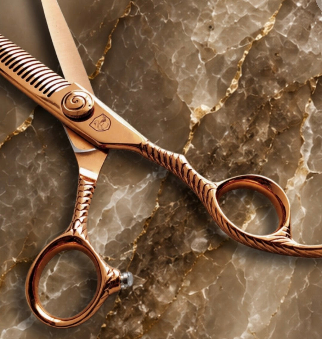 Elegance Rose Gold 5” Dog Grooming Detailer - Thinner 30 Teeth Thinner