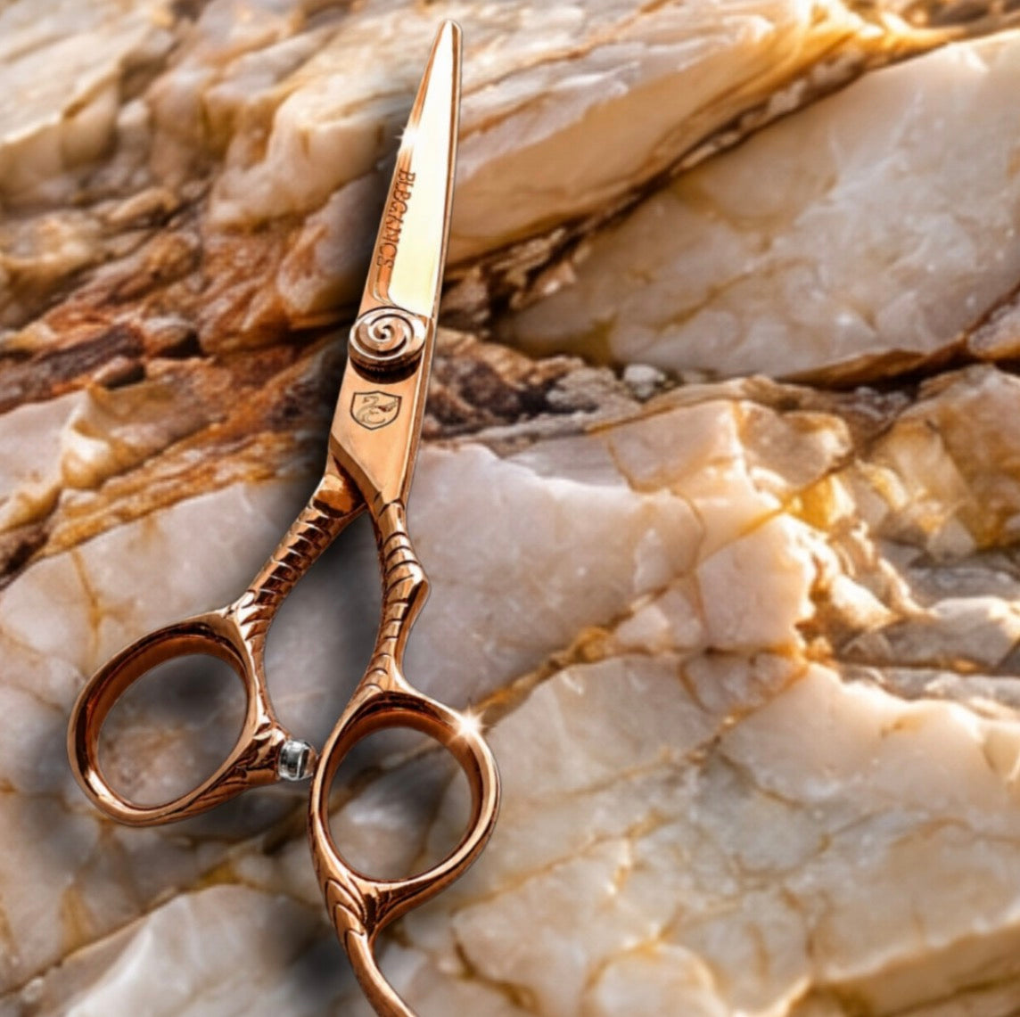 Elegance Rose Gold 6.5 Straight Scissor