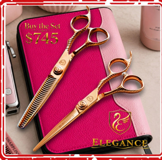 Elegance Rose Gold Dog Grooming Set