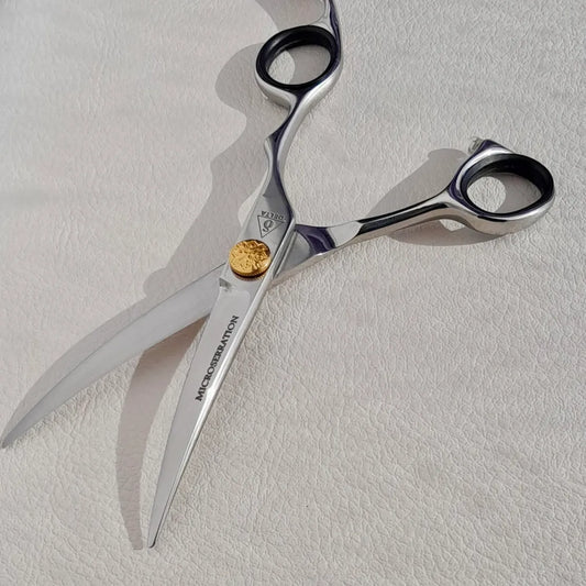 Delta Asian Curve 6-inch dog grooming scissor with micro serration blade