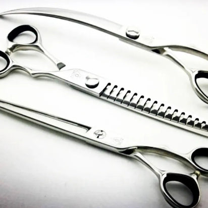 Delta Grooming Scissors Designer Set of 3 together front facing