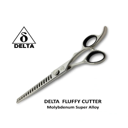 Delta Fluffy Cutter Dog Grooming Scissors Front View made from Molybdenum Super Alloy